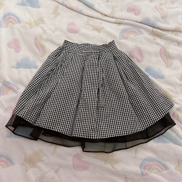 Evelyn | Black gingham skirt - Picture 1 of 4
